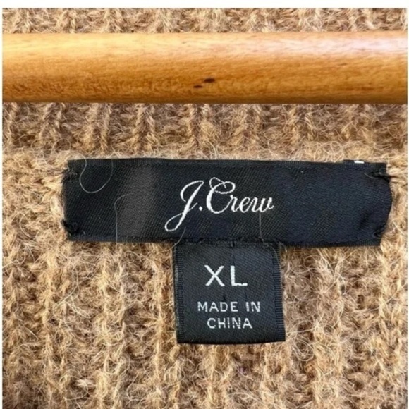 J Crew Wool Alpaca Blend‎ Sweater Beaded Flower Womens Size XL - Picture 6 of 12